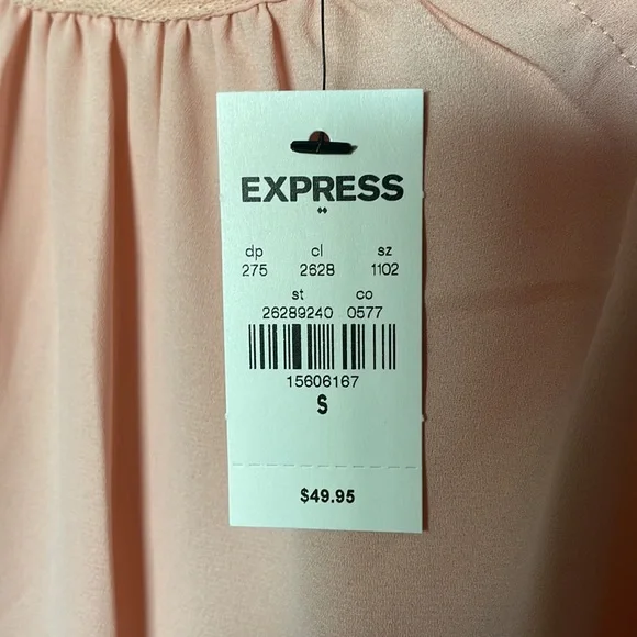 NWT Express blush Bead Accent blouse - Picture 8 of 8